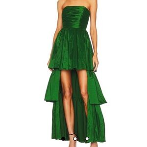 Elegant Green Strapless Dress